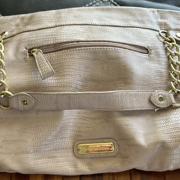 Steve Madden large tan bag with gold accents​ - Picture 3 of 6